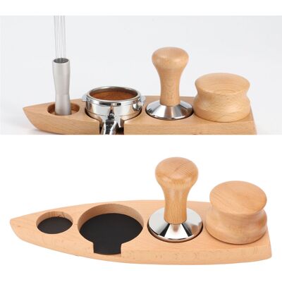 JUTE Kaffeeständer Aus Buchenholz Mit Passendem Aufbewahrungsfach Für Zubehör (große Ausführung): Kompatibel Mit Einem 58-mm-sockel, Einem 58-mm-tamper Und Einem 58-mm-kaffeediffusor. JUTE Kaffeeständer Aus Buchenholz Mit Passendem Aufbewahrungsfach Für Zubehör (große Ausführung): Kompatibel Mit Einem 58-mm-sockel, Einem 58-mm-tamper Und Einem 58-mm-kaffeediffusor.
