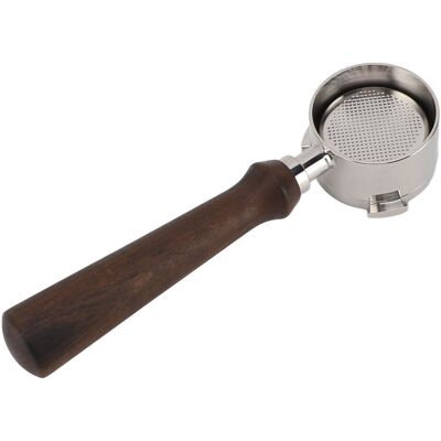 HEAT Bodenloser Siebträger Mit Schwarzem Rosenholzgriff, Edelstahl, 51 Mm, Gerader, Abnehmbarer 3-nagel-siebträger Für Delonghi Kaffeemaschinen HEAT Bodenloser Siebträger Mit Schwarzem Rosenholzgriff, Edelstahl, 51 Mm, Gerader, Abnehmbarer 3-nagel-siebträger Für Delonghi Kaffeemaschinen
