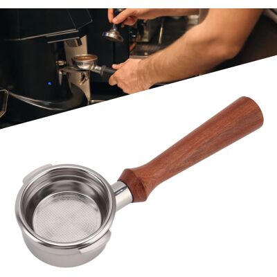 JUTE Universeller Griff Für Breville Series 9 Kaffeemaschinen, 58 Mm, Zwei Griffe, Bodenlos, Edelstahl, F-form, Oberfläche Aus Brasilianischem Rosenholz JUTE Universeller Griff Für Breville Series 9 Kaffeemaschinen, 58 Mm, Zwei Griffe, Bodenlos, Edelstahl, F-form, Oberfläche Aus Brasilianischem Rosenholz