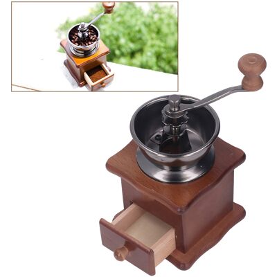 JUTE Retro-handkaffeemühle, Klassischer Stil, Sockel Aus Buchenholz, Kern Aus Rostfreiem Edelstahl. JUTE Retro-handkaffeemühle, Klassischer Stil, Sockel Aus Buchenholz, Kern Aus Rostfreiem Edelstahl.