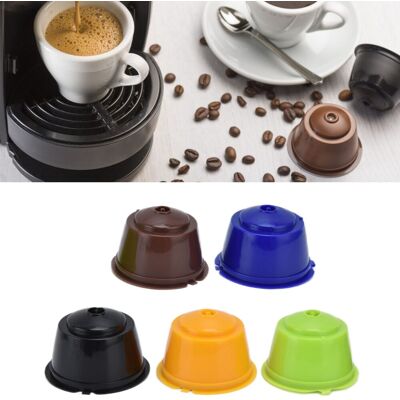 JUTE Wiederverwendbare 50-ml-kaffeekapseln Für Dolcegesto-kaffeemaschinen, 5 Farben, 5er-packung JUTE Wiederverwendbare 50-ml-kaffeekapseln Für Dolcegesto-kaffeemaschinen, 5 Farben, 5er-packung