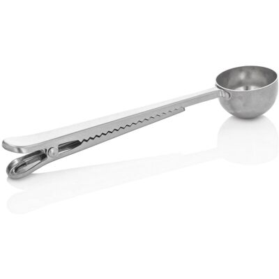 OEM Kaffeemessbecher Mit Clip, Edelstahl, Silber, Barista Duka OEM Kaffeemessbecher Mit Clip, Edelstahl, Silber, Barista Duka