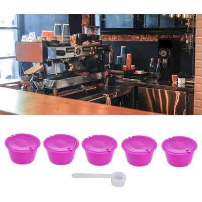 JUTE Dolcegusto Wiederverwendbare Kaffeefilterkapsel Für Kaffeemaschinen, 50 Ml, 5er-packung, Rot-rosa. JUTE Dolcegusto Wiederverwendbare Kaffeefilterkapsel Für Kaffeemaschinen, 50 Ml, 5er-packung, Rot-rosa.