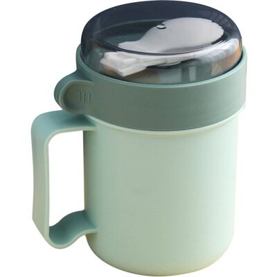 OEM Zwei Grüne Mikrowellengeeignete Suppenbecher Mit Deckel Und Löffel 480 Ml Geeignet Als Behälter Zum Mitnehmen Frühstücksbecher Oder Zum Servieren OEM Zwei Grüne Mikrowellengeeignete Suppenbecher Mit Deckel Und Löffel 480 Ml Geeignet Als Behälter Zum Mitnehmen Frühstücksbecher Oder Zum Servieren