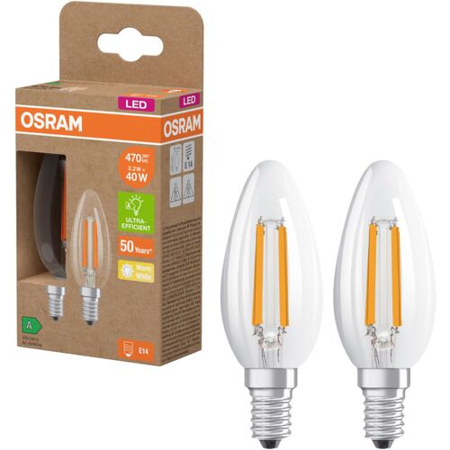 OSRAM HOMELIGHTING 4099854255472 LED EEK A (A - G) E14 Kerzenform 2.2 W = 40 W Warmweiß (Ø x H) 35 m