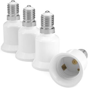 XISRENS 4x Fassungsadapter – E14 auf E27 Fassungskonverter – E27 Lampenfassungsadapter für Halogen- und LED-Lampen XISRENS 4x Fassungsadapter – E14 auf E27 Fassungskonverter – E27 Lampenfassungsadapter für Halogen- und LED-Lampen