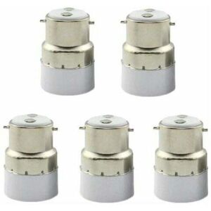 TUSERXLN 5er-Pack B22-auf-E14-Lampenfassung-Adapter. B22-Sockeladapter für Standard-E14-Lampenfassungen. TUSERXLN 5er-Pack B22-auf-E14-Lampenfassung-Adapter. B22-Sockeladapter für Standard-E14-Lampenfassungen.