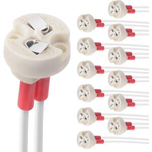 Jusch - Bi-Pin-Sockel, G4, GU5.3, G6.35, GY6.35, GX5.3 MR16, GZ4 MR11, Halogen-Glühlampenfassung, Lampenfassung mit Keramikkörper (12 Stück) Jusch - Bi-Pin-Sockel, G4, GU5.3, G6.35, GY6.35, GX5.3 MR16, GZ4 MR11, Halogen-Glühlampenfassung, Lampenfassung mit Keramikkörper (12 Stück)