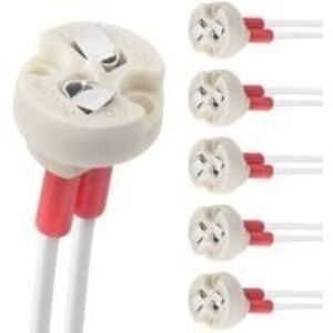 FLYDOSI Bi-Pin-Sockel, G4, GU5.3, G6.35, GY6.35, GX5.3 MR16, GZ4 MR11, Halogen-Glühlampenfassung mit Keramikkörper (6 Stück) FLYDOSI Bi-Pin-Sockel, G4, GU5.3, G6.35, GY6.35, GX5.3 MR16, GZ4 MR11, Halogen-Glühlampenfassung mit Keramikkörper (6 Stück)