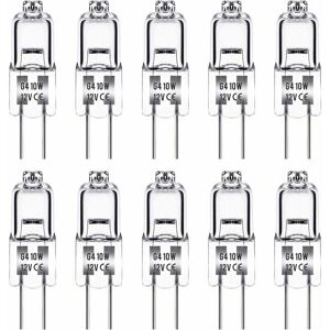 FLITI Fei Yu G4 Halogenlampe, 12 V, 10 W, Warmweiß (3000 K), 150 lm, dimmbar, G4-Halogenlampe, klare Kapsellampe, 10er-Packung FLITI Fei Yu G4 Halogenlampe, 12 V, 10 W, Warmweiß (3000 K), 150 lm, dimmbar, G4-Halogenlampe, klare Kapsellampe, 10er-Packung