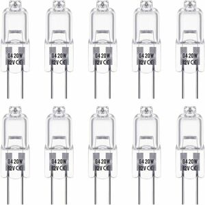 Odipie - Halogenlampen G4, 12 v, 20 w, Warmweiß 3000 k, 350 lm, dimmbar, transparent, 10 Stück Odipie - Halogenlampen G4, 12 v, 20 w, Warmweiß 3000 k, 350 lm, dimmbar, transparent, 10 Stück