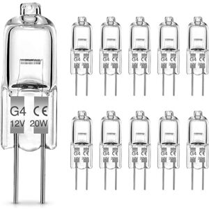 PZUBZOT G4-Halogenlampen, 20 W, 12 V, Stiftsockel, 2700 K warmweiß, 300 lm, Niedervolt-Halogenlampe, klare Kapsel, 10er-Packung PZUBZOT G4-Halogenlampen, 20 W, 12 V, Stiftsockel, 2700 K warmweiß, 300 lm, Niedervolt-Halogenlampe, klare Kapsel, 10er-Packung