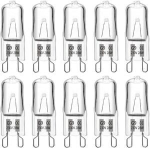 Aougo - G9-Halogenlampe, 28 w, 230 v, 370 lm, 2700 k, warmweiß, dimmbar, G9-Kapselbirnen, für Kronleuchter, Landschaftslampen, Wandleuchten, Aougo - G9-Halogenlampe, 28 w, 230 v, 370 lm, 2700 k, warmweiß, dimmbar, G9-Kapselbirnen, für Kronleuchter, Landschaftslampen, Wandleuchten,