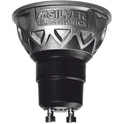 Silver Electronics GU10 LED-Lampe - 3000K - 5W - Grau - LED-Licht Silver Electronics GU10 LED-Lampe - 3000K - 5W - Grau - LED-Licht