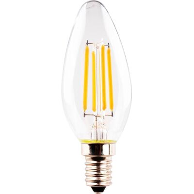 Muller Licht - Müller-licht Led-lampe, Kerzenform, 400190, Eek: F, E14, 4 W, 2700k, Klar Muller Licht - Müller-licht Led-lampe, Kerzenform, 400190, Eek: F, E14, 4 W, 2700k, Klar