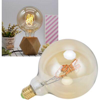 JUTE Retro-g125-glühbirne, E27/e26 Edison-led-glühbirne, 4 W, Warmweißes Licht JUTE Retro-g125-glühbirne, E27/e26 Edison-led-glühbirne, 4 W, Warmweißes Licht