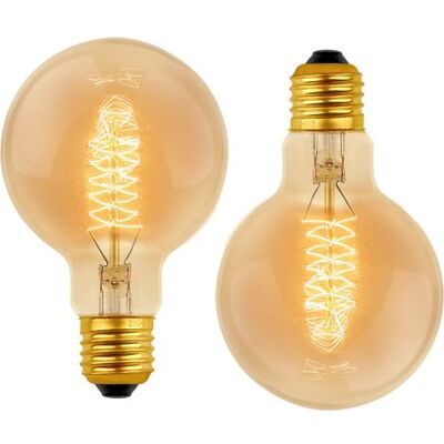 OEM G80 Dimmbare 40w Warmweiß 2700k, Ac 220v, Retro-glühlampen E27 Spiral-wolframfadenlampe (2er-pack) OEM G80 Dimmbare 40w Warmweiß 2700k, Ac 220v, Retro-glühlampen E27 Spiral-wolframfadenlampe (2er-pack)