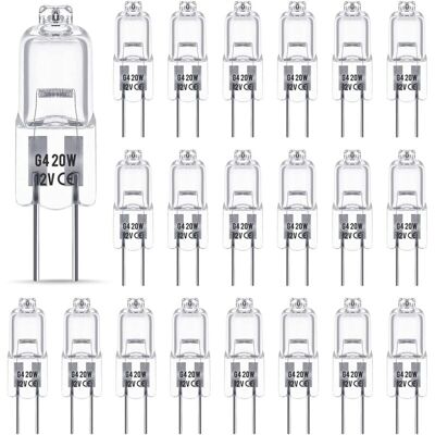 GALOZZOIT G4 12v 20w Halogenlampe, G4-lampe, Dimmbare G4-halogenlampe, 2800k Warmweiß, Flimmerfrei, G4-bi-pin-sockel, Klare Kapsel Für Kristalllüster, 20 Stück GALOZZOIT G4 12v 20w Halogenlampe, G4-lampe, Dimmbare G4-halogenlampe, 2800k Warmweiß, Flimmerfrei, G4-bi-pin-sockel, Klare Kapsel Für Kristalllüster, 20 Stück
