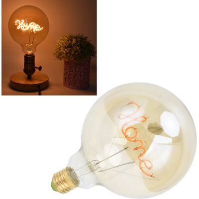 JUTE Led-lampe Mit Kugelförmigem Led-filament, Edison-retro-lampe E27/e26 G125, 4w Home. JUTE Led-lampe Mit Kugelförmigem Led-filament, Edison-retro-lampe E27/e26 G125, 4w Home.