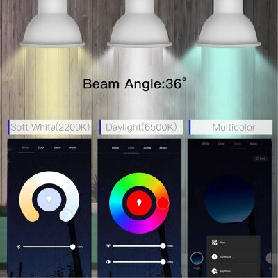 JUTE Intelligente Zigbee Gu10 Led-lampe Mit Timer Und Sprachsteuerung, 95-250v, Einstellbare Helligkeit Und Farbe. JUTE Intelligente Zigbee Gu10 Led-lampe Mit Timer Und Sprachsteuerung, 95-250v, Einstellbare Helligkeit Und Farbe.