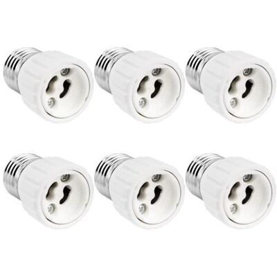BOBYPET Lablanc – E27 Auf Gu10 Adapter, 0–250 V, Max. 200 W, E27 Auf Gu10 Fassungsadapter Für Led-, Halogen- Und Energiesparlampen, Keramikadapter, 6er-pack BOBYPET Lablanc – E27 Auf Gu10 Adapter, 0–250 V, Max. 200 W, E27 Auf Gu10 Fassungsadapter Für Led-, Halogen- Und Energiesparlampen, Keramikadapter, 6er-pack