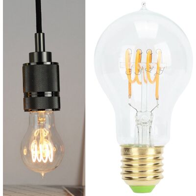 JUTE Led-glühbirne Im Antik-stil (a60), Dimmbar, Retro-dekorationsbeleuchtung Für Cafés, E27-sockel, 110 V, 4 W, Warmweißes Licht, Klare Ausführung JUTE Led-glühbirne Im Antik-stil (a60), Dimmbar, Retro-dekorationsbeleuchtung Für Cafés, E27-sockel, 110 V, 4 W, Warmweißes Licht, Klare Ausführung