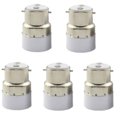 BOBYPET Lablanc – 5er-pack B22-auf-e14-lampenfassung-adapter, B22-fassung Auf E14-standardlampenfassung BOBYPET Lablanc – 5er-pack B22-auf-e14-lampenfassung-adapter, B22-fassung Auf E14-standardlampenfassung