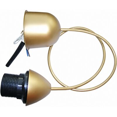 ELECTRALINE Kunststofffassung Mit E27-fassung, Länge 60cm, 2x0.75mm2, Gold ELECTRALINE Kunststofffassung Mit E27-fassung, Länge 60cm, 2x0.75mm2, Gold