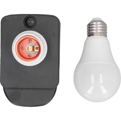 HEAT Led-lampe Mit Akkuadapter, 700 Lm, 7 W, E27, Kabellos, Tragbar, 12–60 V HEAT Led-lampe Mit Akkuadapter, 700 Lm, 7 W, E27, Kabellos, Tragbar, 12–60 V