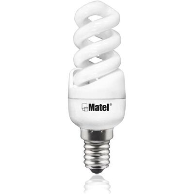 MATEL Mikro-Spirale E14 15W Kaltlichtlampe - Lichtquelle MATEL Mikro-Spirale E14 15W Kaltlichtlampe - Lichtquelle