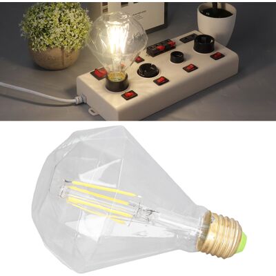 JUTE Retro-led-glühbirne Im Edison-stil Mit Flachem, Rautenförmigem Kopf, 4000 K, Neutralweißes Licht, E27/e26-sockel, Kreativer Antik-look JUTE Retro-led-glühbirne Im Edison-stil Mit Flachem, Rautenförmigem Kopf, 4000 K, Neutralweißes Licht, E27/e26-sockel, Kreativer Antik-look