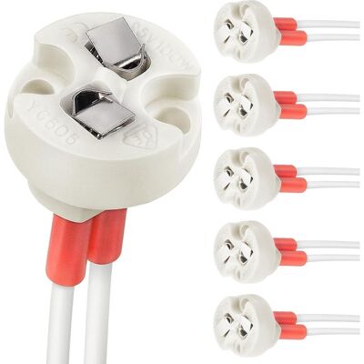 BOBYPET Lablanc - Bi-pin-sockel, G4, Gu5.3, G6.35, Gy6.35, Gx5.3 Mr16, Gz4 Mr11, Keramik-lampenfassung Für Halogen- Und Glühlampenfassung (6 Stück) BOBYPET Lablanc - Bi-pin-sockel, G4, Gu5.3, G6.35, Gy6.35, Gx5.3 Mr16, Gz4 Mr11, Keramik-lampenfassung Für Halogen- Und Glühlampenfassung (6 Stück)