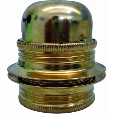 Electraline - Fassung E27 Gold Mit Gewinde Und 2 Ringen, Durchmesser 10, 150w, 4a, 250v Electraline - Fassung E27 Gold Mit Gewinde Und 2 Ringen, Durchmesser 10, 150w, 4a, 250v