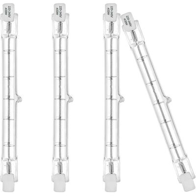 BOBYPET 4er-pack R7s Eco-halogenlampen, 118 Mm, 400 W, 230 V, 3100 Lm, Warmweiß, 2700 Kj BOBYPET 4er-pack R7s Eco-halogenlampen, 118 Mm, 400 W, 230 V, 3100 Lm, Warmweiß, 2700 Kj