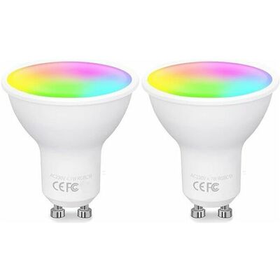 OEM Gu10 Wlan-smart-glühbirne, Rgbcw-led-smart-glühbirne, Kompatibel Mit Alexa/google Home, 4,7 W (entspricht Einer 50-w-gu10-glühbirne), Dimmbar, Rgb-mehrfarben, 2700–6500 K (warmweiß/kaltweiß), 2er-pack OEM Gu10 Wlan-smart-glühbirne, Rgbcw-led-smart-glühbirne, Kompatibel Mit Alexa/google Home, 4,7 W (entspricht Einer 50-w-gu10-glühbirne), Dimmbar, Rgb-mehrfarben, 2700–6500 K (warmweiß/kaltweiß), 2er-pack