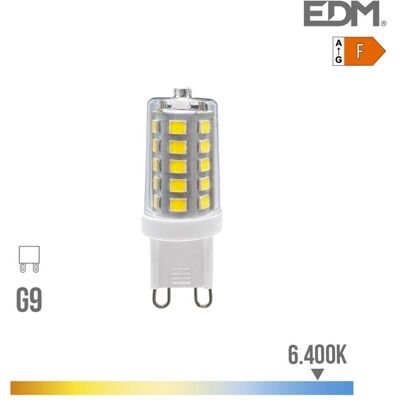 EDM G9 Led Birne 3w 260lm 6400k Dimmbares Kaltlicht Ø1,65x4,9cm EDM G9 Led Birne 3w 260lm 6400k Dimmbares Kaltlicht Ø1,65x4,9cm