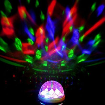 JUTE Rotierende E27-led-lampe Für Karaoke, Sichtschutzbeleuchtung, Led-bühnenscheinwerfer, Siebenfarbige Rotierende Zauberkugel JUTE Rotierende E27-led-lampe Für Karaoke, Sichtschutzbeleuchtung, Led-bühnenscheinwerfer, Siebenfarbige Rotierende Zauberkugel
