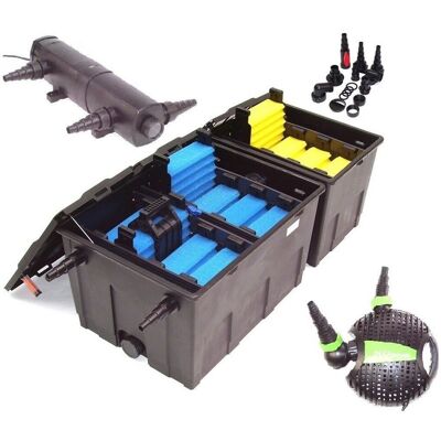 Apex Set 3-fach: Filter 55b 90000l Mit Uvc 24w Lampe Incl. Teichpumpe 4600 Fischteich Apex Set 3-fach: Filter 55b 90000l Mit Uvc 24w Lampe Incl. Teichpumpe 4600 Fischteich