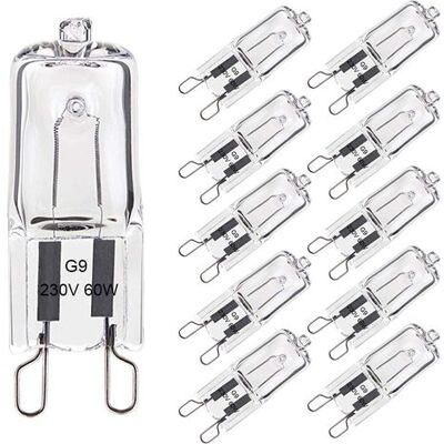 ENLENK Halogenglühbirne G9 60w Warmweiß 2800k 680lm 230v Dimmbar Halogen-kapsel-glühbirne Mit Glühfaden, 10er-pack ENLENK Halogenglühbirne G9 60w Warmweiß 2800k 680lm 230v Dimmbar Halogen-kapsel-glühbirne Mit Glühfaden, 10er-pack