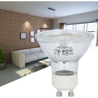 JUTE Gu10-led-lampe, 5-w-cob-spot, Dimmbare Spotlampe, Inneneinrichtung, Schlafzimmer, Esszimmer, Wohnzimmer, Einkaufszentrum, Schaufenster, Ausstellungshalle, Ambientebeleuchtung, Warmweißes Licht JUTE Gu10-led-lampe, 5-w-cob-spot, Dimmbare Spotlampe, Inneneinrichtung, Schlafzimmer, Esszimmer, Wohnzimmer, Einkaufszentrum, Schaufenster, Ausstellungshalle, Ambientebeleuchtung, Warmweißes Licht