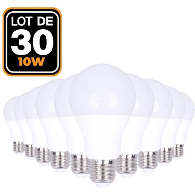 Europalamp - 30 Led-glühbirnen E27 10w Warmweiß 3000k Hohe Helligkeit Europalamp - 30 Led-glühbirnen E27 10w Warmweiß 3000k Hohe Helligkeit