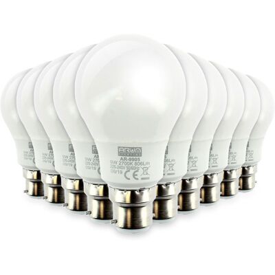 ARUM LIGHTING Set Mit 10 Led-lampen B22 8w Eq 60w 806lm Farbtemperatur: 4000k Neutralweiß ARUM LIGHTING Set Mit 10 Led-lampen B22 8w Eq 60w 806lm Farbtemperatur: 4000k Neutralweiß