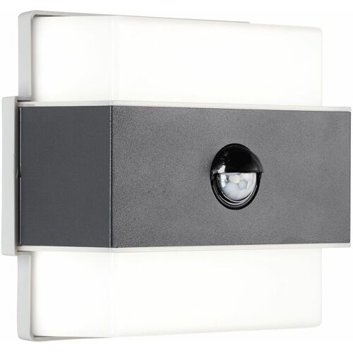 BRILLIANT Lampe, Archie LED Außenwandleuchte Bewegungsmelder anthrazit, Metall/Kunststoff, 1x 7.5W LED integriert, (650lm, 4000K), A