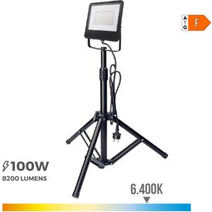 Edm - Geführter Projektor Auf Stativ 6400k - 100w 8000 Lumen - Schwarz Edm - Geführter Projektor Auf Stativ 6400k - 100w 8000 Lumen - Schwarz