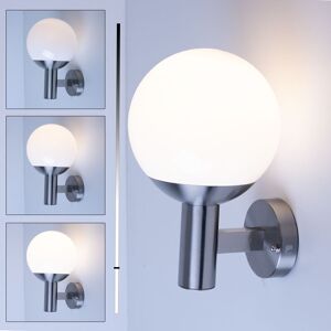 EGLO Wandleuchte Wandlampe Kugelleuchte Außenleuchte Eingangs Beleuchtung Smart Led Edelstahl, Kunststoff Weiß, App Steuerung, 1x 9 Watt 806 Lm, Hxb 31,5x20 Cm EGLO Wandleuchte Wandlampe Kugelleuchte Außenleuchte Eingangs Beleuchtung Smart Led Edelstahl, Kunststoff Weiß, App Steuerung, 1x 9 Watt 806 Lm, Hxb 31,5x20 Cm