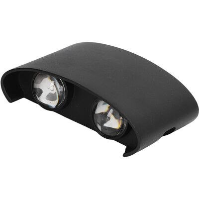 HEAT Wasserdichte Led-wandleuchte, Moderne Wandleuchte Für Den Innen- Und Außenbereich, 90–265 V, 4 W, Schwarzes Gehäuse, Weißes Licht HEAT Wasserdichte Led-wandleuchte, Moderne Wandleuchte Für Den Innen- Und Außenbereich, 90–265 V, 4 W, Schwarzes Gehäuse, Weißes Licht