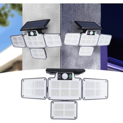JUTE Solarbetriebener Led-fluter Für Den Außenbereich, Vier Verstellbare Köpfe, Anwesenheitsmelder, Gartenbeleuchtung, Außenbeleuchtung Für Wand/garten/garage. JUTE Solarbetriebener Led-fluter Für Den Außenbereich, Vier Verstellbare Köpfe, Anwesenheitsmelder, Gartenbeleuchtung, Außenbeleuchtung Für Wand/garten/garage.