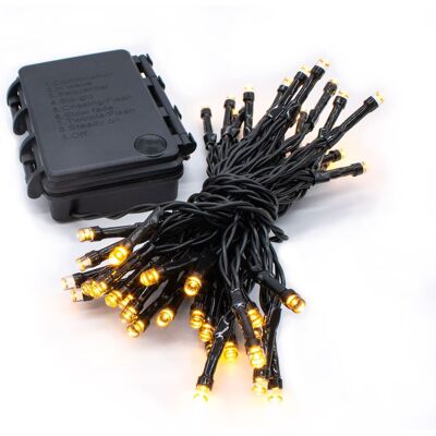 SPETEBO Led Außen Lichterkette Warm Weiß - 7 M / 96 Led - Garten Weihnachten Winter Deko Beleuchtung Timer Batterie SPETEBO Led Außen Lichterkette Warm Weiß - 7 M / 96 Led - Garten Weihnachten Winter Deko Beleuchtung Timer Batterie