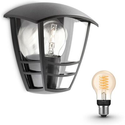 Philips Hue Creek Wandleuchte Außen Flach E27 (schwarz) Warmweißes Licht - White Filament Philips Hue Creek Wandleuchte Außen Flach E27 (schwarz) Warmweißes Licht - White Filament