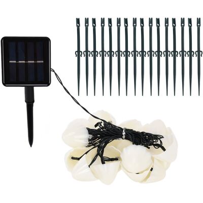 HEAT Solar-lichterkette, Wasserdicht, Für Den Außenbereich, Gartenbeleuchtung, 20 Leds, 8 Beleuchtungsmodi, Warmes Licht HEAT Solar-lichterkette, Wasserdicht, Für Den Außenbereich, Gartenbeleuchtung, 20 Leds, 8 Beleuchtungsmodi, Warmes Licht